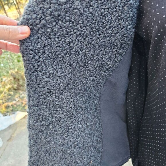 James Perse Los Angeles Sherpa Trimmed Shawl Collar Womens Jacket Size M - Picture 8 of 12